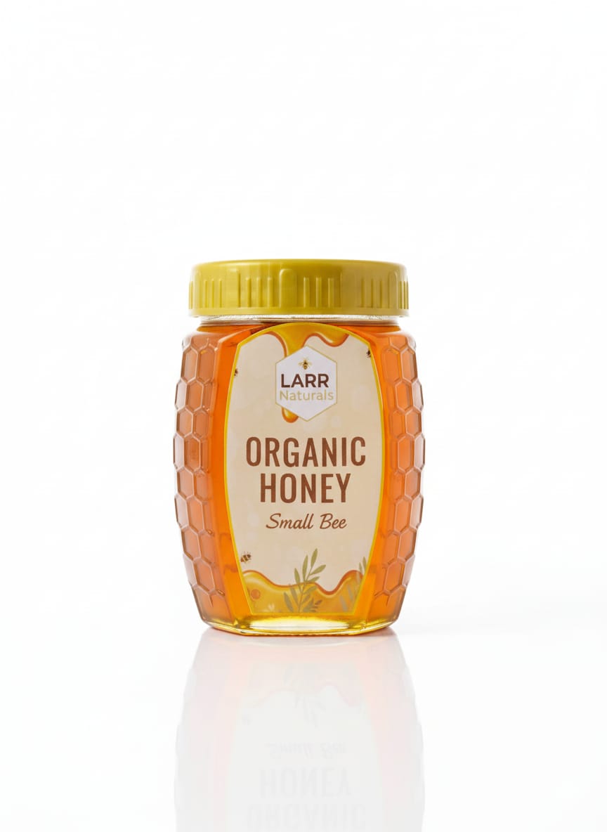 Larr Naturals Organic Small Bee Honey – 100% Pure & Raw